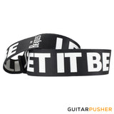 Perri's Leather Official Licensing The Beatles "Let it Be" 2" Polyester Guitar Strap (Black w/ White Title)