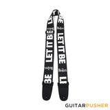 Perri's Leather Official Licensing The Beatles "Let it Be" 2" Polyester Guitar Strap (Black w/ White Title)