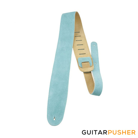 Perri's Leather Soft Suede 2.5" Guitar Strap w/ Backing (Teal)