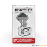Graphtech Ratio 4-String 4-in-Line Open Back Classic Clover Leaf Bass Machine Heads PRB-4401-C0