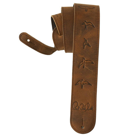 PRS Guitars Leather Birds Strap (Distressed Brown)