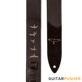 PRS Guitars Premium Leather 2" Strap Embroidered Birds
