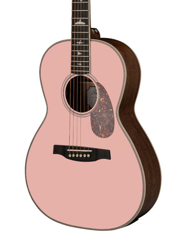 PRS Guitars SE P20E Solid Mahogany Top All-Mahogany Parlor Acoustic-Electric Guitar (Lotus Pink)