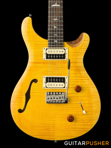 PRS Guitars SE Custom 22 Semi-Hollow Electric Guitar (Santana Yellow)
