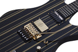 Schecter Artist Model Synyster Gates Custom-S Electric Guitar (Gloss Black w/ Gold Stripes)