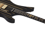 Schecter Artist Model Synyster Gates Custom-S Electric Guitar (Gloss Black w/ Gold Stripes)