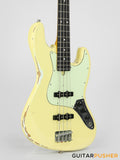Semitone Custom JB-Style 4-String Bass Alder Body Richlite Fingerboard - White Light Relic