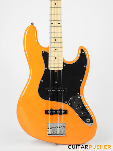 Semitone Custom JB-Style 4-String Bass Alder Body Maple Fingerboard - Yellow