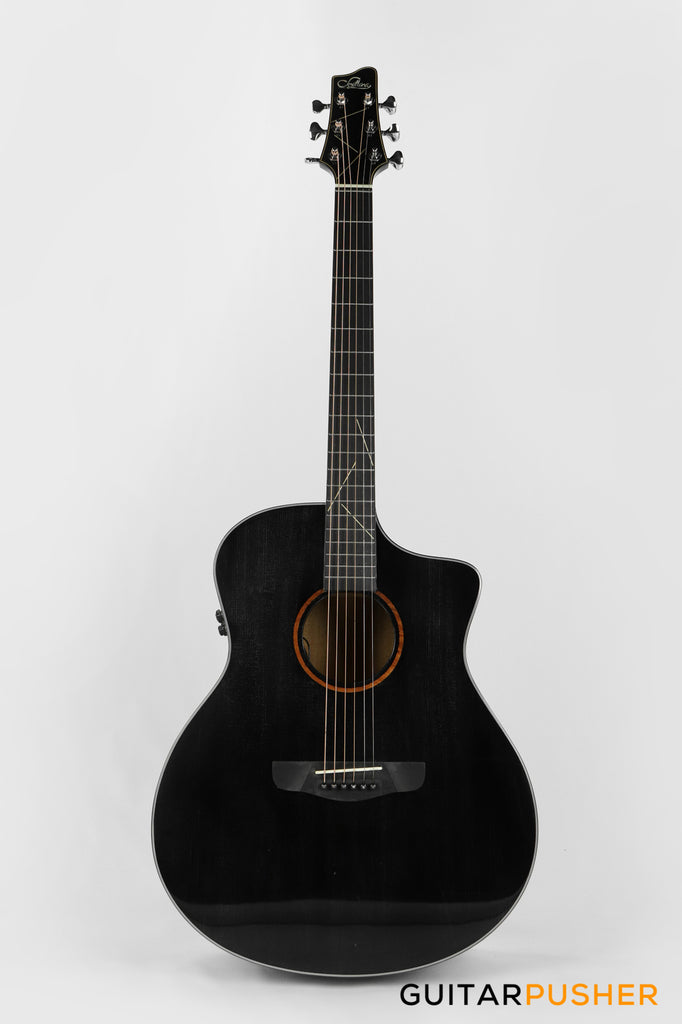Sevillana 2101 AllSolid AcousticElectric Guitar Black GuitarPusher