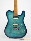 Sire T7FM Alder T-Style Electric Guitar w/ Flamed Maple Top - Transblue