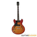 Sire H7V Maple Hollowbody Electric Guitar 2023 LEFT HAND - Cherry Sunburst