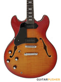 Sire H7V Maple Hollowbody Electric Guitar 2023 LEFT HAND - Cherry Sunburst