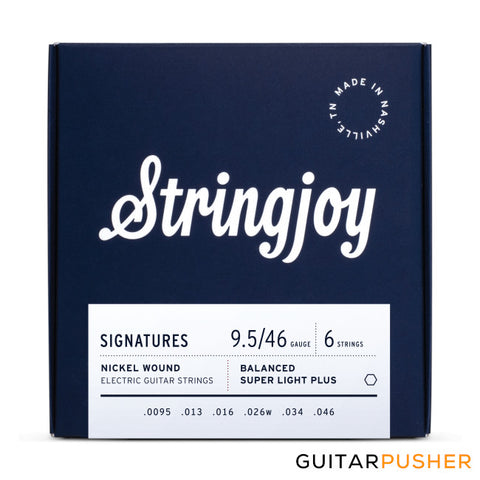 Stringjoy Electric Guitar String Set - BALANCED 9.5s Super Light Plus (9.5 13 16 26w 34 46)