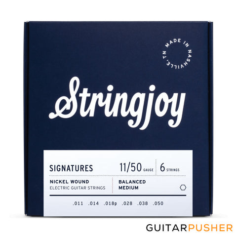 Stringjoy Electric Guitar String Set - BALANCED 11s Medium (11 14 18p 28 38 50)