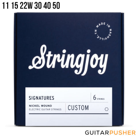 Stringjoy Electric Guitar String Set - CUSTOM 11s (11 15 22w 30 40 50)