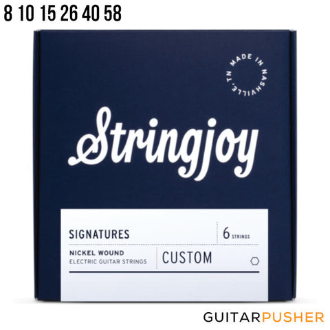 Stringjoy Electric Guitar String Set - CUSTOM 8-58 (8 10 15 26 40 58)