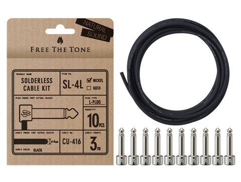 Free The Tone Solderless Patch Cable Kit 10 SL plugs 10ft CU Free The Tone Solderless Patch Cable Kit 10 SL plugs 10ft CU