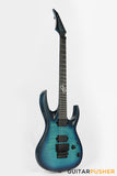 Solar Guitars A1.6FRFOB Flame Ocean Blue Matte Electric Guitar w/ Floyd Rose 1000