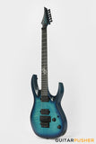 Solar Guitars A1.6FRFOB Flame Ocean Blue Matte Electric Guitar w/ Floyd Rose 1000