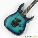 Solar Guitars A1.6FRFOB Flame Ocean Blue Matte Electric Guitar w/ Floyd Rose 1000