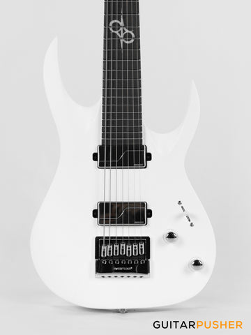 Solar Guitars A1.7 Vinter Pearl White Matter 7-String Electric Guitar with Fishman Fluence Modern & Evertune Bridge