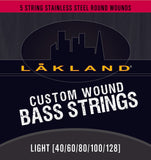 Lakland Custom Wound 5-String Stainless Steel Medium Bass Strings