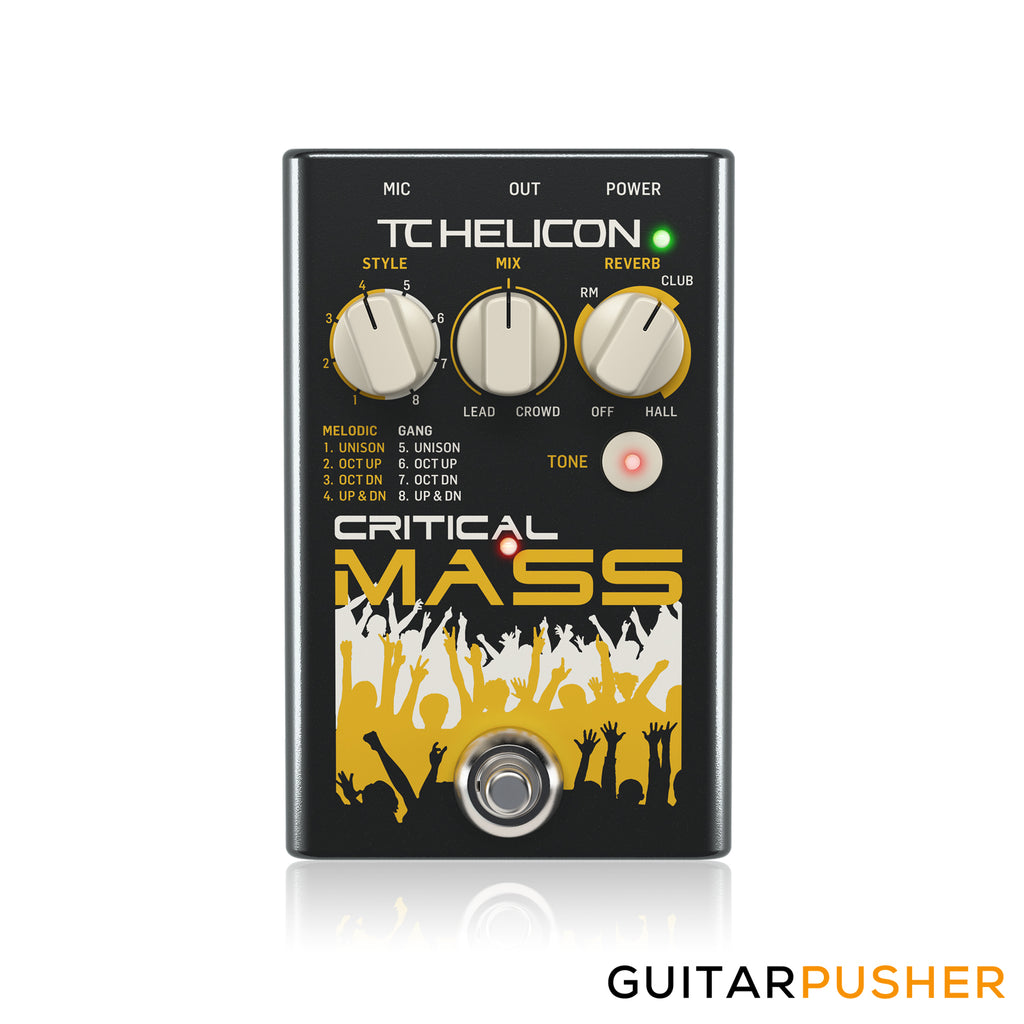 TC Helicon Critical Mass StudioQuality Vocal Stompbox Effects Pedal