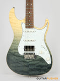 Tagima Stella DW HSS S Style Electric Guitar (Transparent Black Fade) Rosewood Fingerboard/White Pickguard