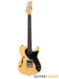 Tagima Brazil Series T-920 Semi-Hollow T-Style Electric Guitar (Butterscotch) Rosewood Fingerboard/Black Pickguard