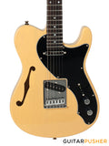 Tagima Brazil Series T-920 Semi-Hollow T-Style Electric Guitar (Butterscotch) Rosewood Fingerboard/Black Pickguard