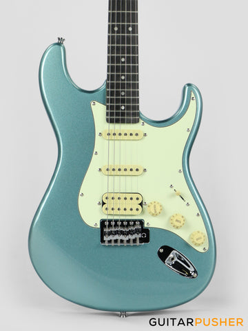Tagima TG-540 HSS Stratocaster Woodstock Series - Lake Placid Blue (Ebony/Mint)