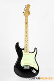 Tagima New T-635 Classic Series S Style Electric Guitar - Black (Maple Fingerboard/Mint Green Pickguard)