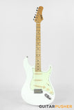 Tagima New T-635 Classic Series S Style Electric Guitar - Olympic White (Maple Fingerboard/Mint Green Pickguard)