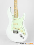 Tagima New T-635 Classic Series S Style Electric Guitar - Olympic White (Maple Fingerboard/Mint Green Pickguard)
