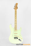 Tagima New T-635 Classic Series S Style Electric Guitar - Vintage White (Maple Fingerboard/Mint Green Pickguard)