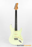 Tagima New T-635 Classic Series S Style Electric Guitar - Vintage White (Rosewood Fingerboard/Mint Green Pickguard)