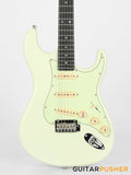 Tagima New T-635 Classic Series S Style Electric Guitar - Vintage White (Rosewood Fingerboard/Mint Green Pickguard)