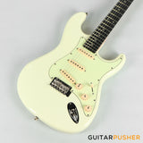 Tagima New T-635 Classic Series S Style Electric Guitar - Vintage White (Rosewood Fingerboard/Mint Green Pickguard)