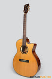 Tyma G-15E Solid Top Nylon Cutaway Auditorium Acoustic Guitar