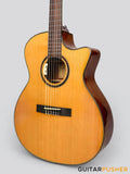 Tyma G-15E Solid Top Nylon Cutaway Auditorium Acoustic Guitar