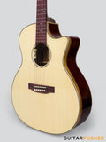 Tyma G-25E Santos Solid Engelmann Spruce Top Santos Rosewood Auditorium Acoustic-Electric Guitar with T-200 preamp