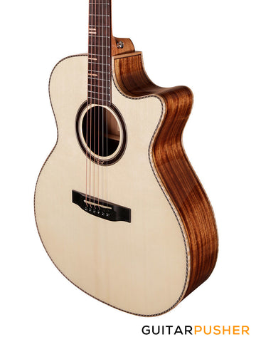 Tyma G-26E Solid Engelmann Spruce Top Koa Grand Auditorium Acoustic-Electric Guitar with T200 pickup
