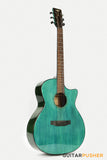 Tyma G-3 CBE Solid Sitka Spruce Top Mahogany Auditorium Acoustic-Electric Guitar with T-200 preamp (Ice Blue)