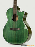 Tyma G-3 CGE Solid Sitka Spruce Top Mahogany Auditorium Acoustic-Electric Guitar with T-200 preamp (Coral Green)