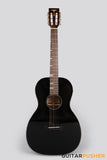 Tyma TP-18E Solid Top 00 Parlor Acoustic Guitar - Black