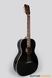 Tyma TP-18E Solid Top 00 Parlor Acoustic Guitar - Black