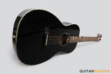 Tyma TP-18E Solid Top 00 Parlor Acoustic Guitar - Black