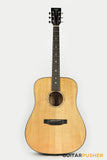 Tyma TD-10E Solid Sitka Spruce Top African Peach Core Dreadnought Acoustic-Electric Guitar with T-200 preamp