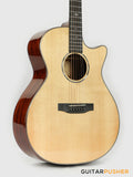 Tyma TG-10E Solid Sitka Spruce Top African Peach Core Grand Auditorium Acoustic-Electric Guitar with the NEW T200 pickup