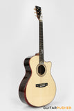 Tyma V-40E All-Solid Wood European Spruce Top Indian Rosewood Grand Auditorium Acoustic-Electric Guitar with T-200 preamp